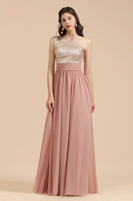 Stylish One Shoulder Sequins Chiffon Evening Party Dress Prom Dress