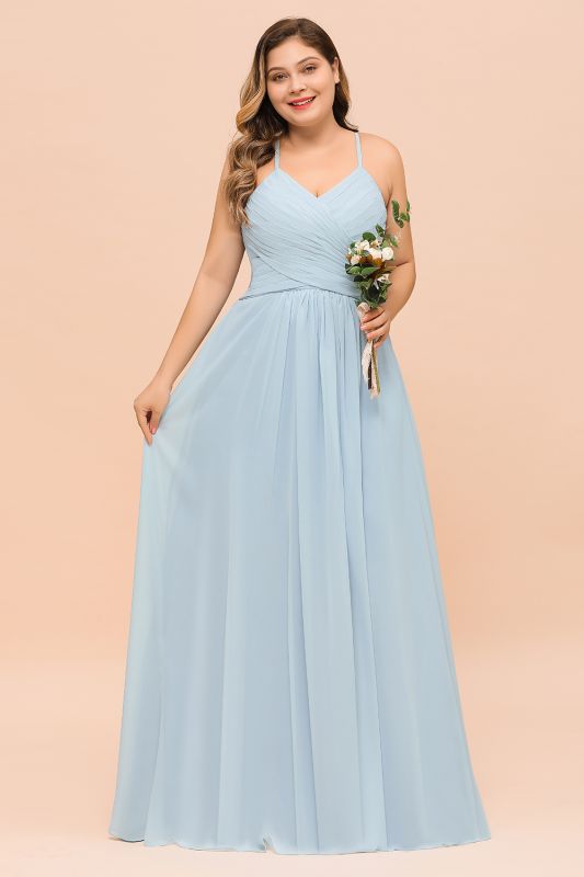 Plus Size Bridesmaid Dress Sweetheart Floor Length A-line Maid of Honor Dress