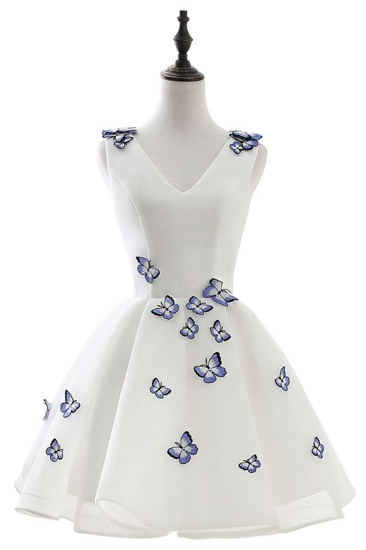 Cute A-line Butterfly Homecoming Dress