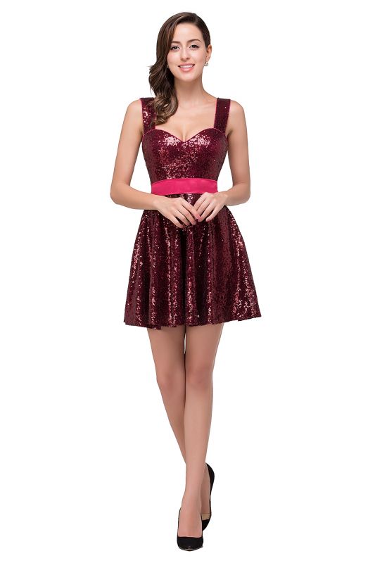 A-line Sweetheart sequins  Prom Dress