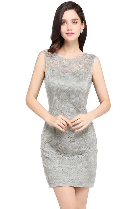 Cheap Scoop Sheath Lace Homecoming Dresses