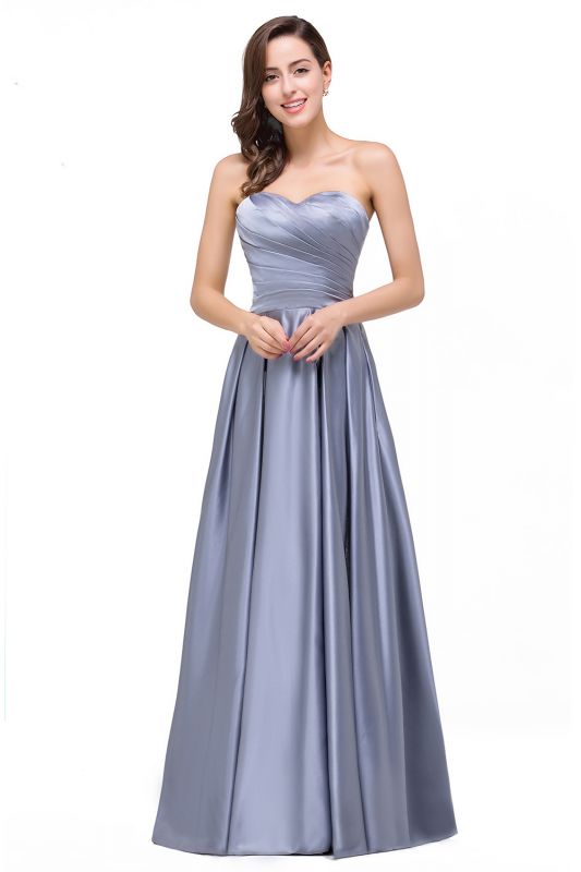 A-line Floor-Length Sweetheart Sleeveless Prom Dresses