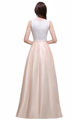 Elastic Satin A-line Scoop Lace Prom Dress_3