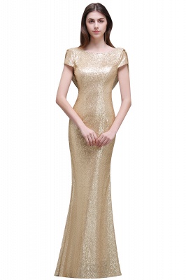 Women Sparkly Rose Gold Long Sequins Bridesmaid Dresses Prom/Evening Gowns_3