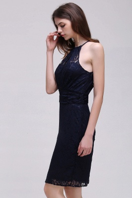 Elegant Short Sheath Halter Lace Prom Dress_8