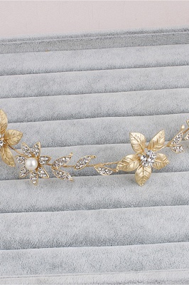 Floral Alloy ＆Imitation Pearls Daily Wear Hairpins Headpiece with Rhinestone_6