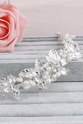 Elegant Alloy ＆Imitation Pearls Special Occasion Hairpins Headpiece with Rhinestone_4