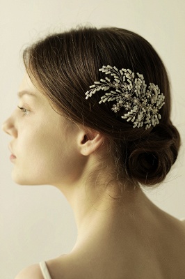 glamourous Alloy Imitation Pearls Special Occasion Combs-Barrettes Headpiece with Rhinestone_4