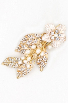 Beautiful Alloy＆Rhinestone Party Combs-Barrettes Headpiece with Imitation Pearls_9