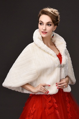 Elegant Warm Tulle Ivory Half-Sleeves abrigos casuales con cristal_4