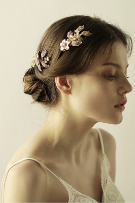 Beautiful Alloy＆Rhinestone Party Combs-Barrettes Headpiece with Imitation Pearls_6