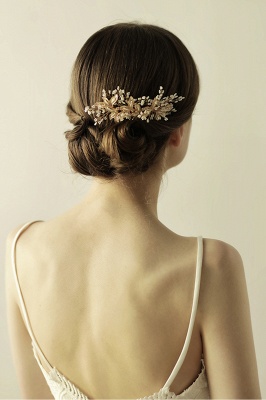 Beautiful Alloy Daily Wear Combs-Barrettes Headpiece with Imitation Pearls_3