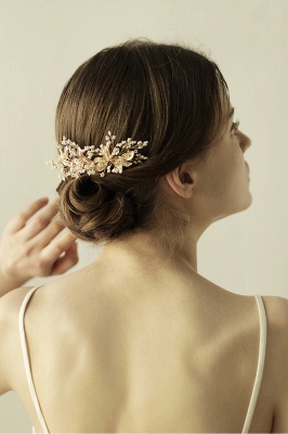 Beautiful Alloy Daily Wear Combs-Barrettes Headpiece with Imitation Pearls_2