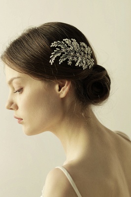 glamourous Alloy Imitation Pearls Special Occasion Combs-Barrettes Headpiece with Rhinestone_7
