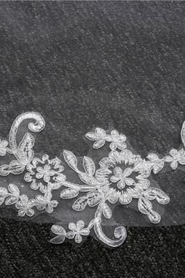 Elegant Tulle lace Applique Edge 3*1.5M Wedding Gloves_8