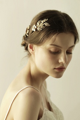 Beautiful Alloy＆Rhinestone Party Combs-Barrettes Headpiece with Imitation Pearls_5