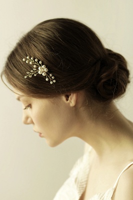 Cute Alloy Daily Wear Hairpins Headpiece with Imitation Pearls_4