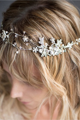 Beautiful Alloy ＆Imitation Pearls Special Occasion Hairpins Headpiece with Rhinestone_3