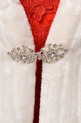 Elegant Warm Tulle Ivory Half-Sleeves abrigos casuales con cristal_8