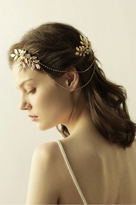 Belle pièce en alliage et strass Combs-Barrettes Headpiece avec perles d'imitation_6