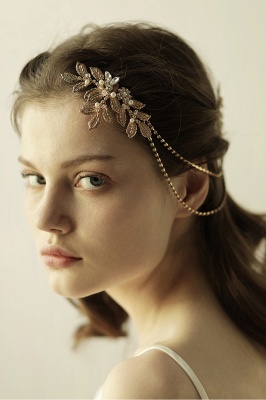 Belle pièce en alliage et strass Combs-Barrettes Headpiece avec perles d'imitation_4