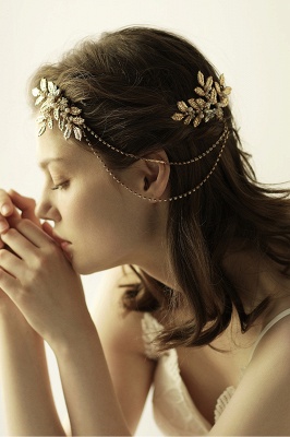 Belle pièce en alliage et strass Combs-Barrettes Headpiece avec perles d'imitation_2