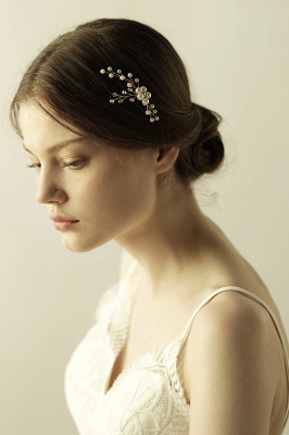 Cute Alloy Daily Wear Hairpins Headpiece with Imitation Pearls_2