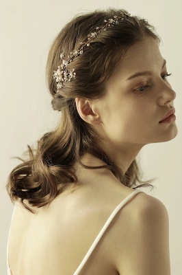 Beautiful Alloy＆Rhinestone Special Occasion Headbands Headpiece with Imitation Pearls_4