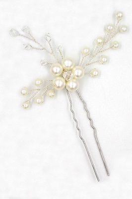 Cute Alloy Daily Wear Hairpins Headpiece with Imitation Pearls_9