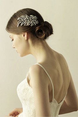 glamour Alloy Imitation Perles Occasion spéciale Combs-Barrettes Headpiece avec strass_3