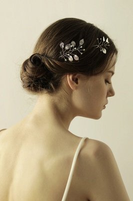 Beautiful Alloy Daily Wear Hairpins Headpiece with Imitation Pearls_7