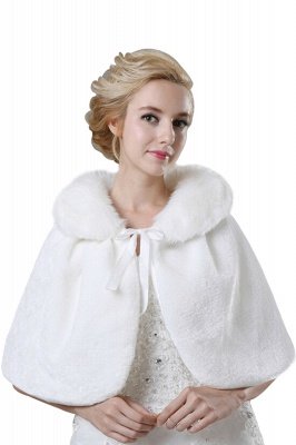 Elegantes abrigos de boda de novia de tul blanco cálido medio mangas_1