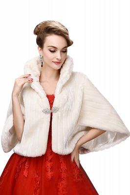 Elegant Warm Tulle Ivory Half-Sleeves abrigos casuales con cristal_1