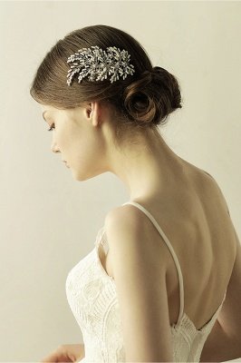 glamour Alloy Imitation Perles Occasion spéciale Combs-Barrettes Headpiece avec strass_6