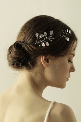 Beautiful Alloy Daily Wear Hairpins Headpiece with Imitation Pearls_6