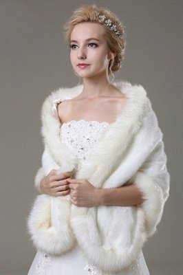 Elegantes abrigos de boda de novia de tul blanco cálido medio mangas_2