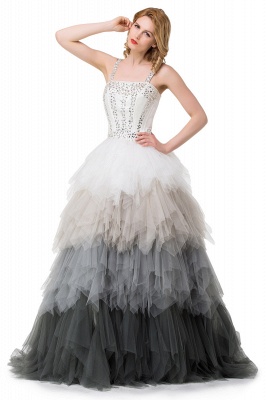 Floor Length Ball Gown Beadings Tulle Mother Daughter Dresses_5