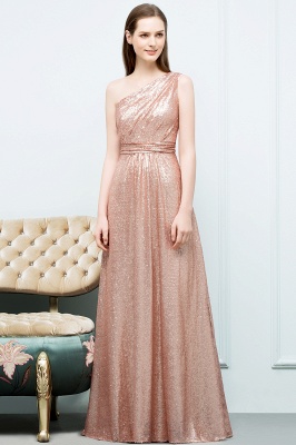 A-line Sleeveless Floor Length One-shoulder Sequins Prom Dresses_6