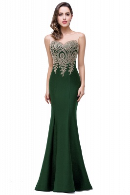 Mermaid Floor-Length Sheer Prom Dresses with Rhinestone Appliques_16