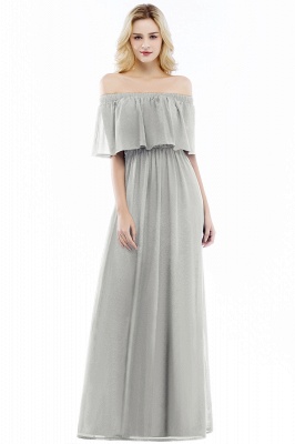 Off-the-Shoulder Floor Length Chiffon Evening Dress Sleeveless Prom Dress_3
