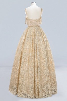 Elegant Tulle Lace Ball Gown Shaghetti Sweetheart Sleevless Wedding Dress_3