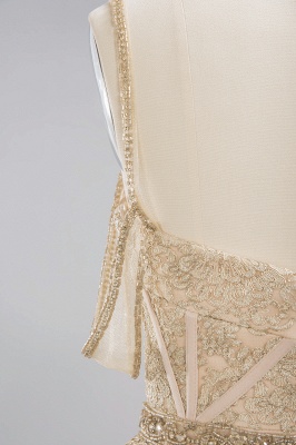 Robe de bal élégante en dentelle de tulle Shaghetti chérie robe de mariée sans manches_2
