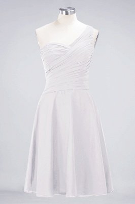 One-Shoulder Sweetheart Knee-Length Bridesmaid Dress Ruffles aline Party Dress_1