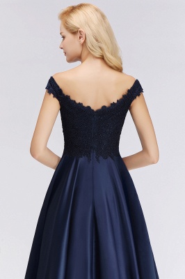 Elegant Off-the-Shoulder Ruffles Beads Prom Dresses | A-Line Sleeveless Evening Dresses_5