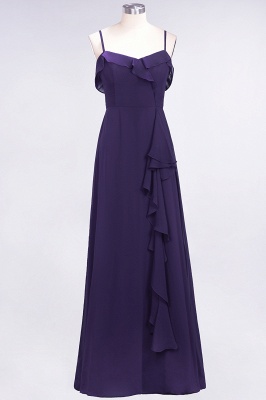 Elegant Spaghetti Aline Ruffle Simple Prom Dresses Royal Blue Evening Swing Dress_18