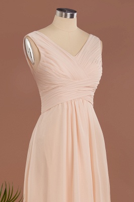 Elegant V-Neck Ruffles Simple Formal Dresses | A-Line Sleeveless Chiffon Evening Dresses_5