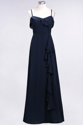 Elegant Spaghetti Aline Ruffle Simple Prom Dresses Royal Blue Evening Swing Dress_27