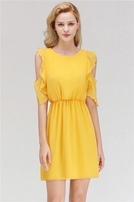 Elegant Jewel Mini Daily Casual Dresses Simple Tulle Sleeveless Evening Dresses_1