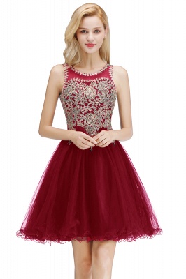 Sleeveless Aline Cocktail Party Dress Sparkly Beads Homecoming Dress_29