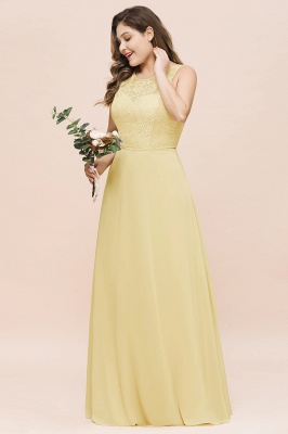 Plus Size Floral A-line Bridesmaid Dress Sleeveless Evening Maxi Dress for Girls Women_5